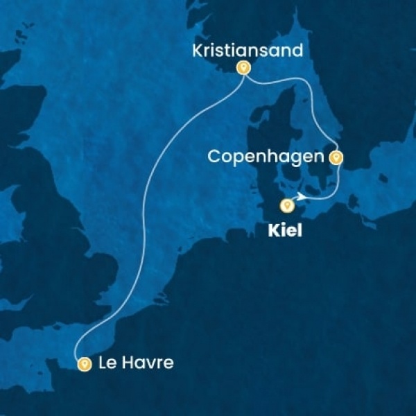Costa Diadema - Németország, Dánia, Norvégia, Franciaország