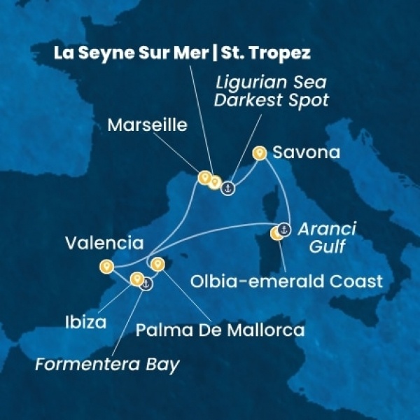 Costa Fascinosa - Franciaország, Olaszország, Spanyolország, Baleár-szigetek