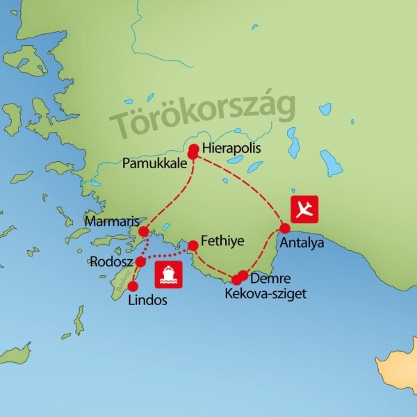 Lykiai körutazás Rodosz érintésével