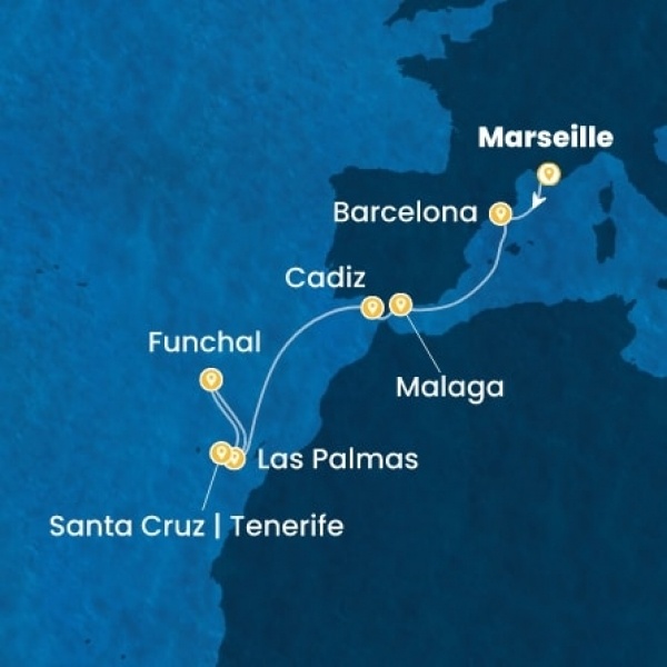 Costa Smeralda - Franciaország, Spanyolország, Kanári-szigetek, Madeira