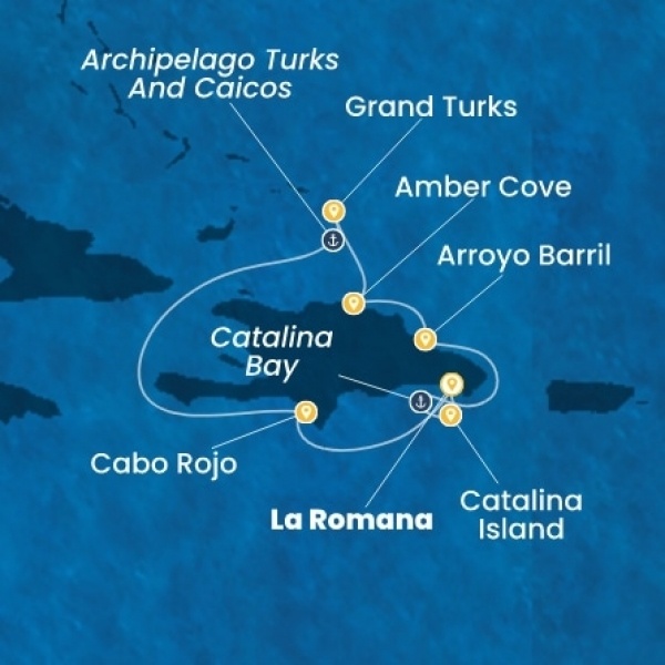 Costa Fascinosa - Dominikai Köztársaság, Turks szigetek