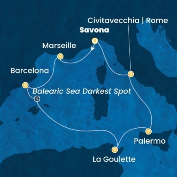 Costa Pacifica - Olaszország, Franciaország, Spanyolország, Tunézia