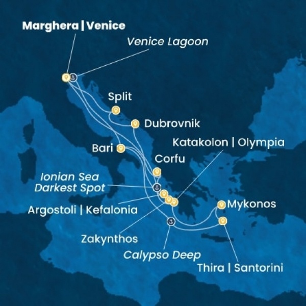 Costa Deliziosa - Olaszország, Görögország, Horvátország