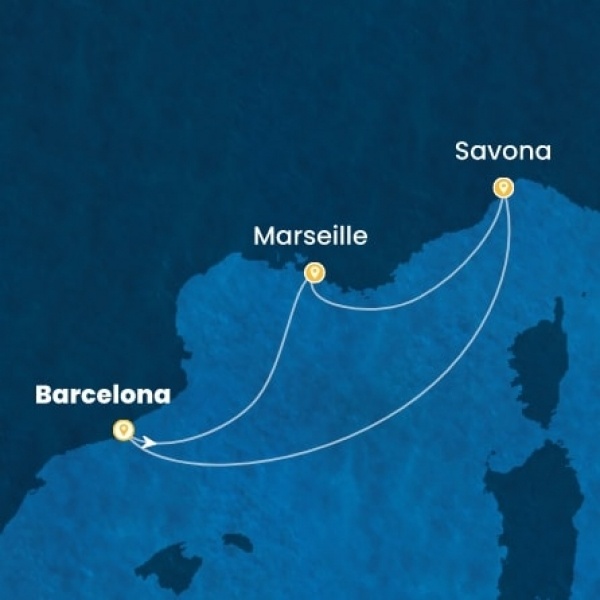Costa Diadema - Spanyolország, Franciaország, Olaszország