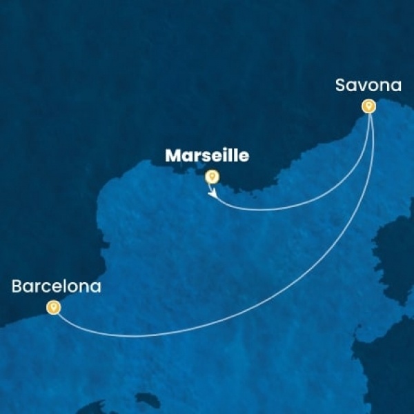 Costa Diadema - Franciaország, Olaszország, Spanyolország
