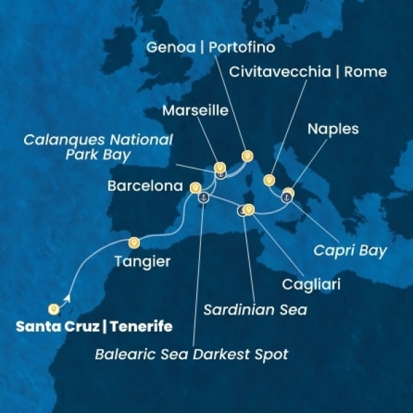 Costa Smeralda - Kanári-szigetek, Marokkó, Spanyolország, Franciaország, Olaszország